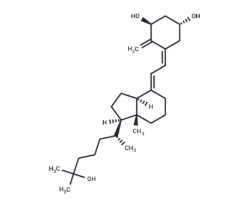 Chemical structure of 1,25-Dihydroxyvitamin D3 (calcitriol)